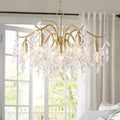Kristy Crystal Chandelier with Wisteria Flowers – Home Decor, Elegant Lighting