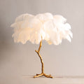 Nordic Luxury Ostrich Feather Floor/Table Lamp – Home Decor, Elegant Lighting