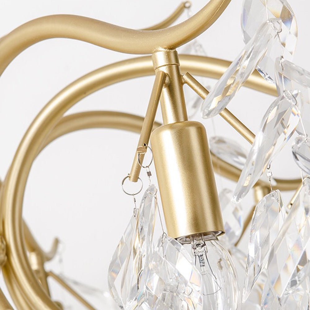 Kristy Crystal Chandelier with Wisteria Flowers – Home Decor, Elegant Lighting
