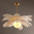 Feather Chandelier, Contemporary Elegant Design, White – Home Decor, Lighting