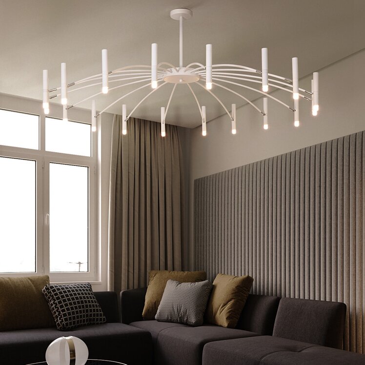 Modern Metal Multi-Head Chandelier – Living Room, Dining Room