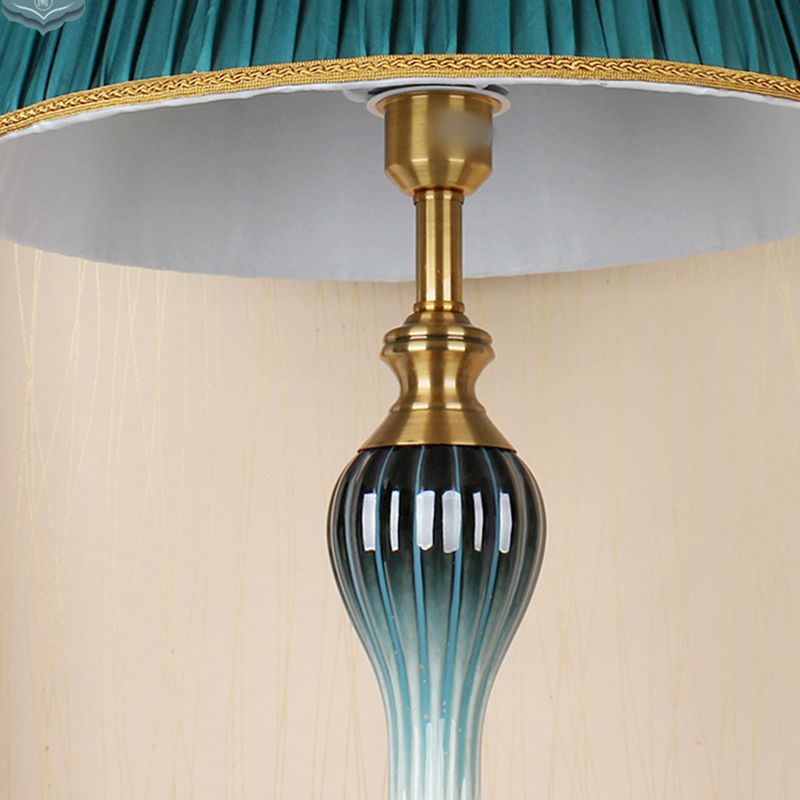 Antique Floor Lamp, Metal/Fabric, Multi Colors – Bedroom, Living Room