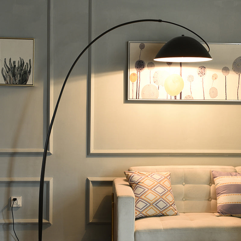 Avi Modrn Fishing Rod Floor Lamp, Metal, Black – Home Decor, Reading Light