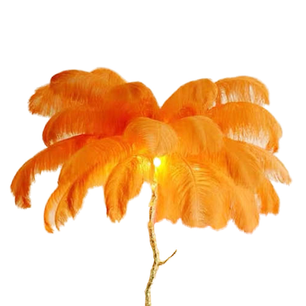 Nordic Luxury Ostrich Feather Floor/Table Lamp – Home Decor, Elegant Lighting
