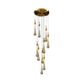 Teardrop Crystal Chandelier, Gold Finish – Home Decor, Elegant Lighting