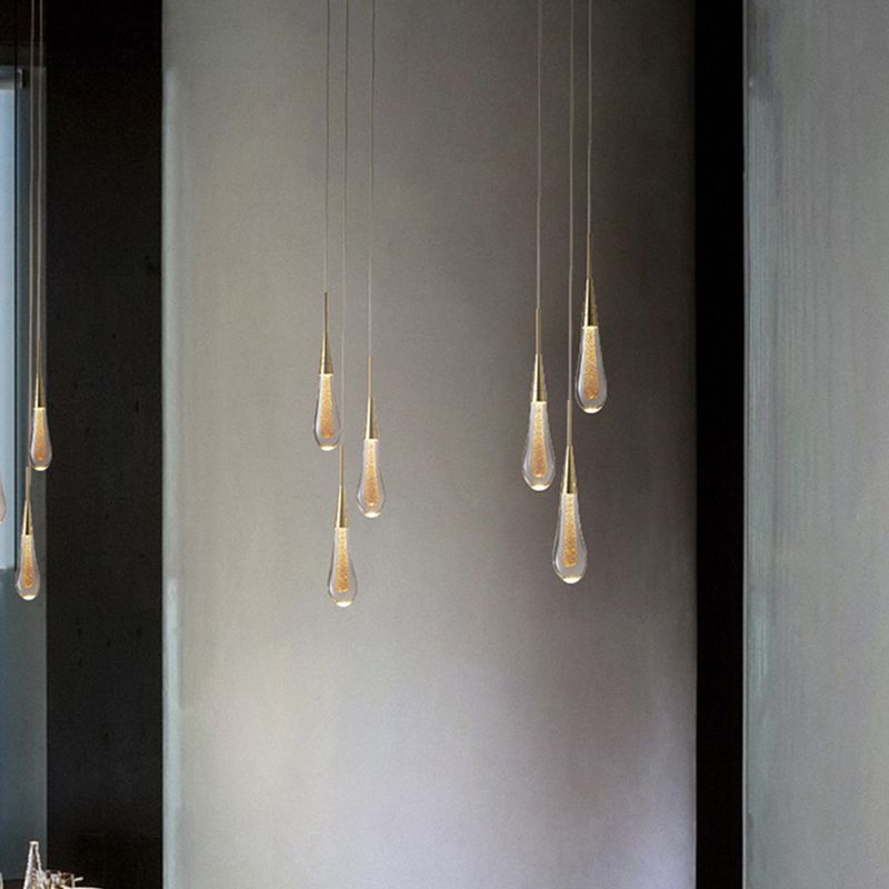 Teardrop Pendant Light in Gold – Home Decor, Ambient Lighting
