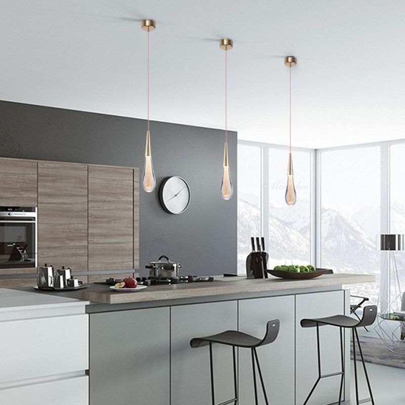 Teardrop Pendant Light in Gold – Home Decor, Ambient Lighting