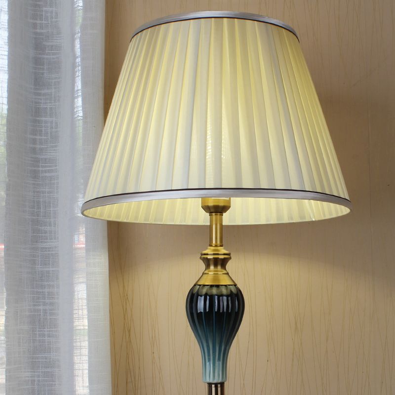 Antique Floor Lamp, Metal/Fabric, Multi Colors – Bedroom, Living Room