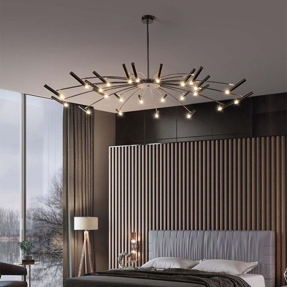 Modern Metal Multi-Head Chandelier – Living Room, Dining Room
