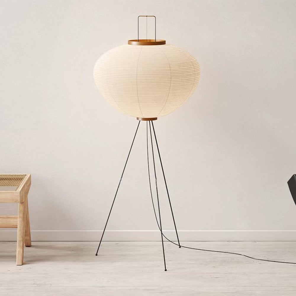 Minimalist Tripod Lantern Floor Lamp, White – Home Decor, Ambient Lighting