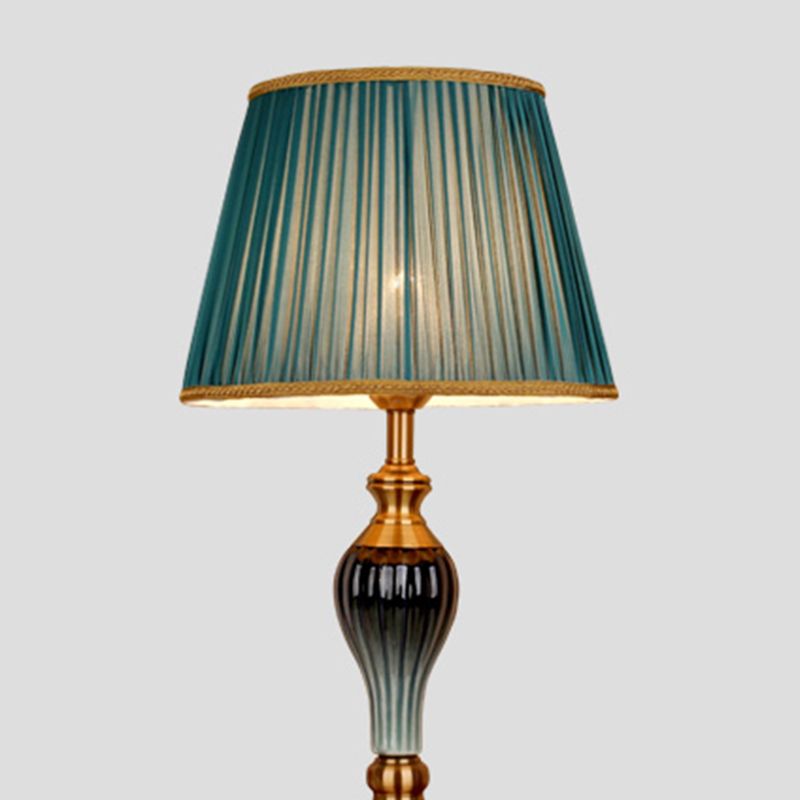 Antique Floor Lamp, Metal/Fabric, Multi Colors – Bedroom, Living Room
