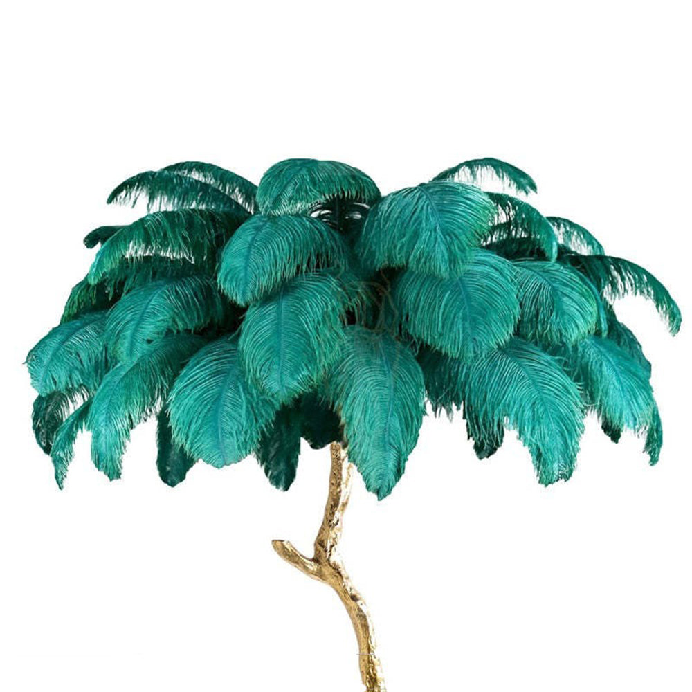 Nordic Luxury Ostrich Feather Floor/Table Lamp – Home Decor, Elegant Lighting