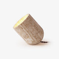 Tapered Block Travertine Table Lamp – Home Decor, Ambient Lighting