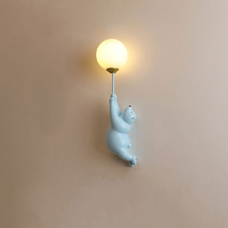Bear Balloon Wall Reading Lamp – Kids Room, Night Light