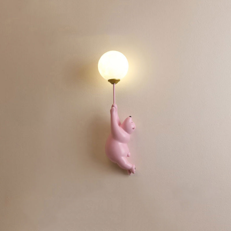 Bear Balloon Wall Reading Lamp – Kids Room, Night Light