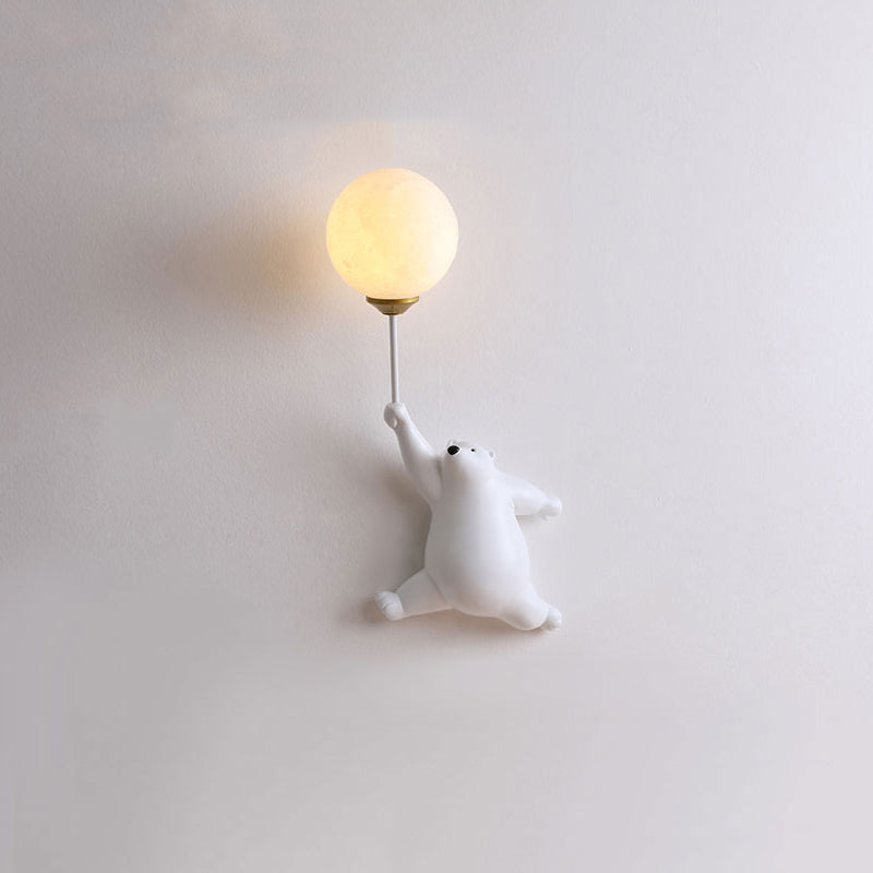 Bear Balloon Wall Reading Lamp – Kids Room, Night Light