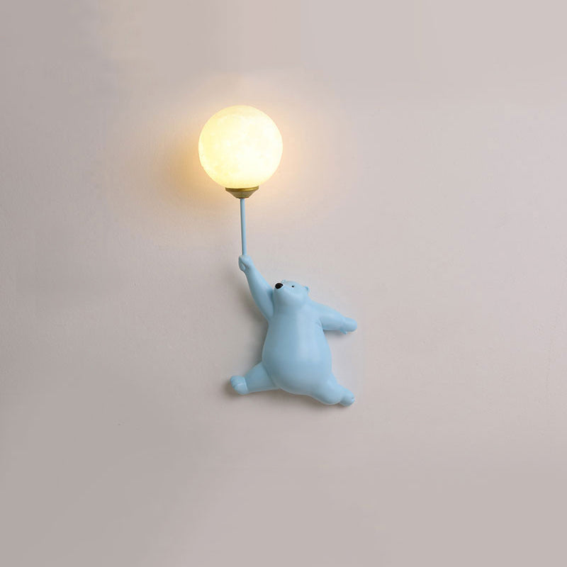 Bear Balloon Wall Reading Lamp – Kids Room, Night Light