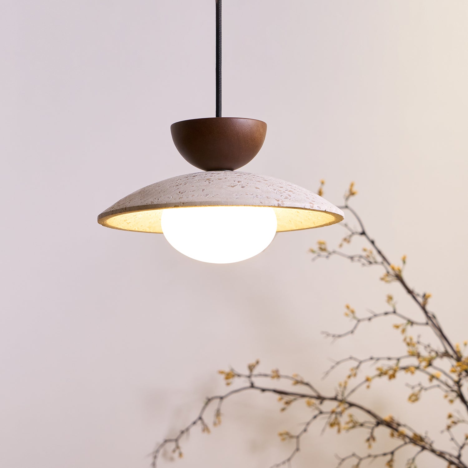 Cleo Pendant Lights in Travertine – Home Decor, Modern Lighting