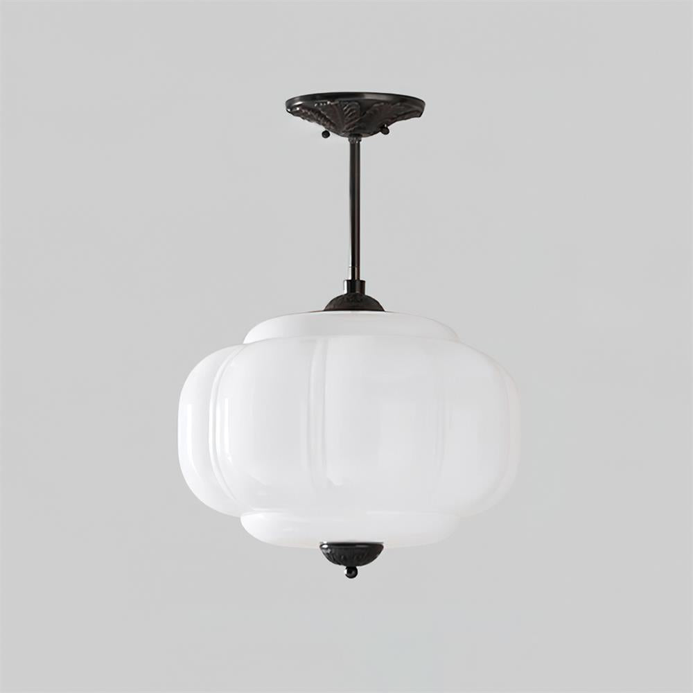 Eldio Green Glass Semi Flush Mount Light – Home Lighting, Modern Decor