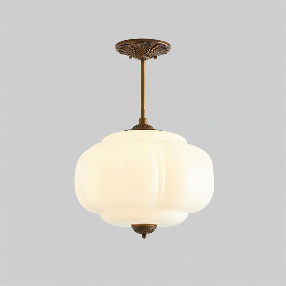 Eldio Green Glass Semi Flush Mount Light – Home Lighting, Modern Decor