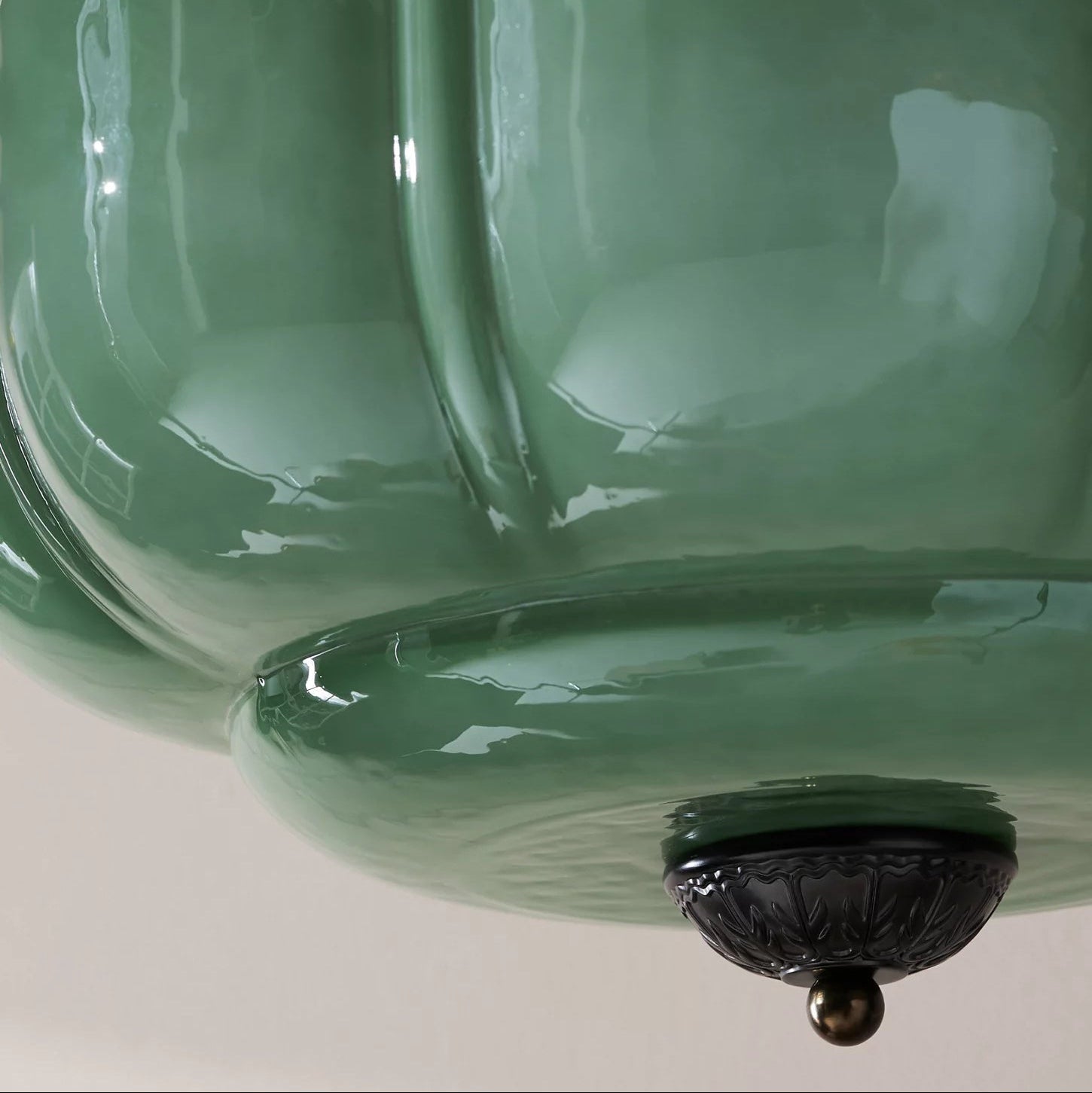 Eldio Green Glass Semi Flush Mount Light – Home Lighting, Modern Decor