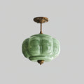 Eldio Green Glass Semi Flush Mount Light – Home Lighting, Modern Decor