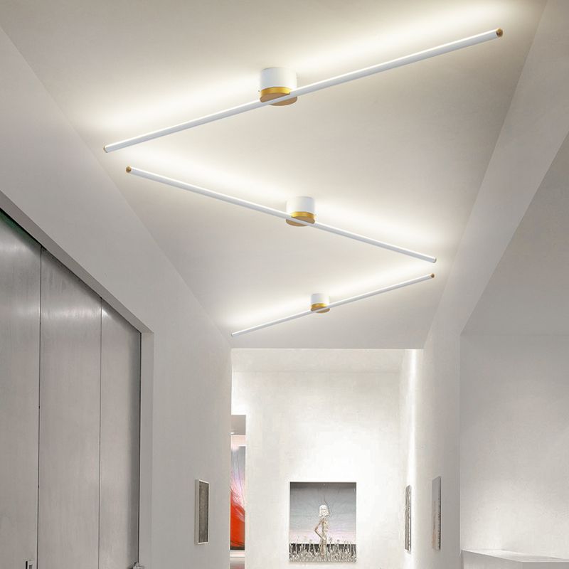 Erix Linear Flush Mount Ceiling Light – Modern Home Lighting, Space-Saving Design