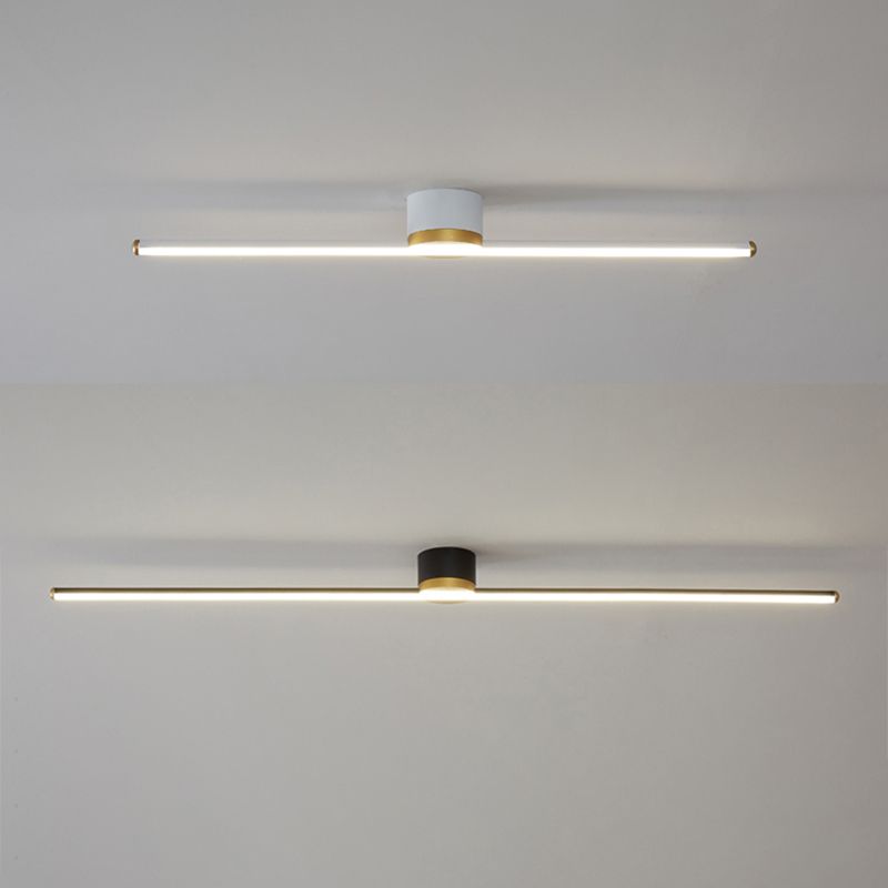 Erix Linear Flush Mount Ceiling Light – Modern Home Lighting, Space-Saving Design