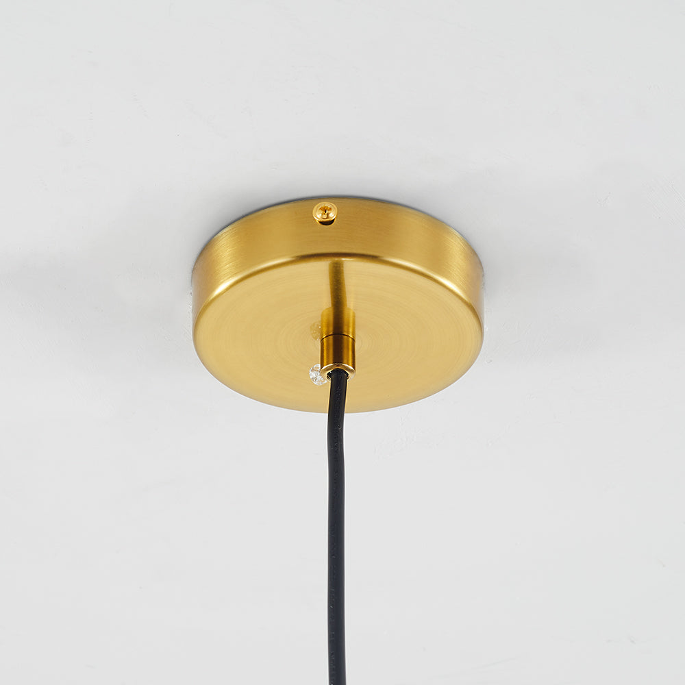Globe Pendant Light Clear & Amber Glass – Home Decor, Modern Lighting