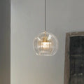 Globe Pendant Light Clear & Amber Glass – Home Decor, Modern Lighting