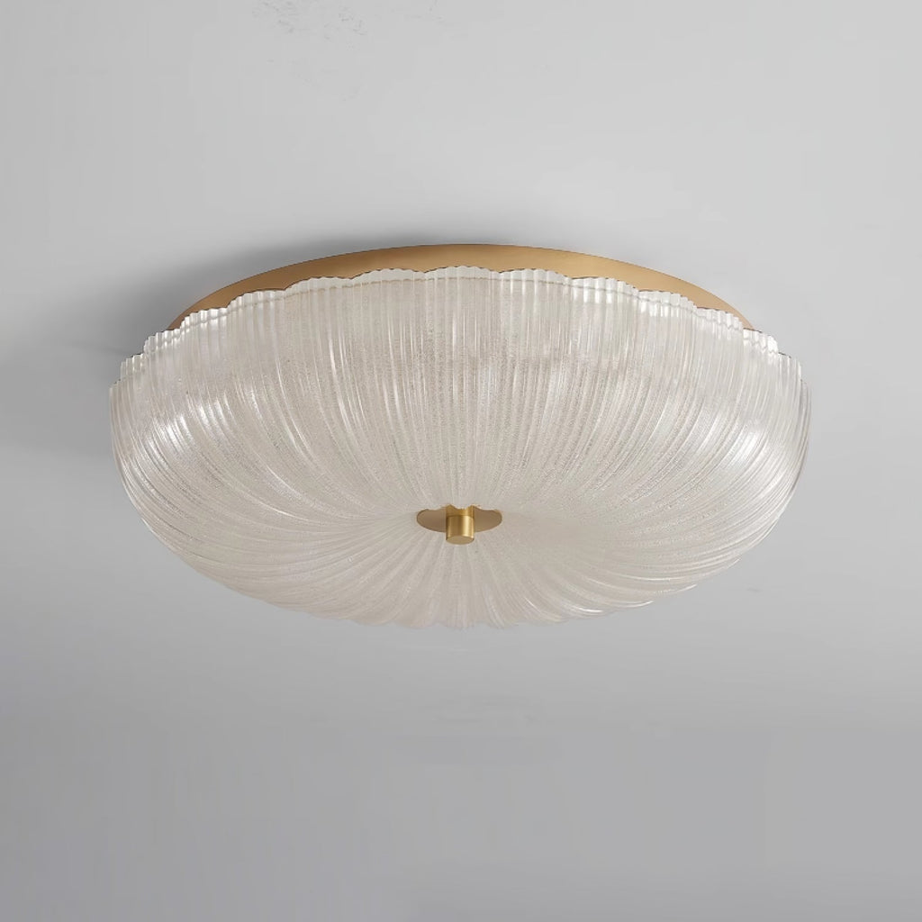 Halo Ceiling Light Ripple Glass – Modern Home Decor, Ambient Lighting