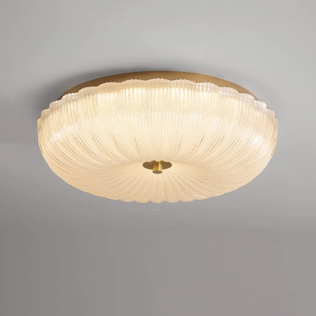 Halo Ceiling Light Ripple Glass – Modern Home Decor, Ambient Lighting