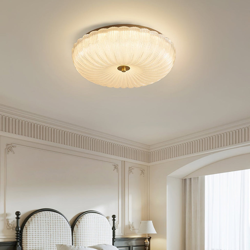 Halo Ceiling Light Ripple Glass – Modern Home Decor, Ambient Lighting