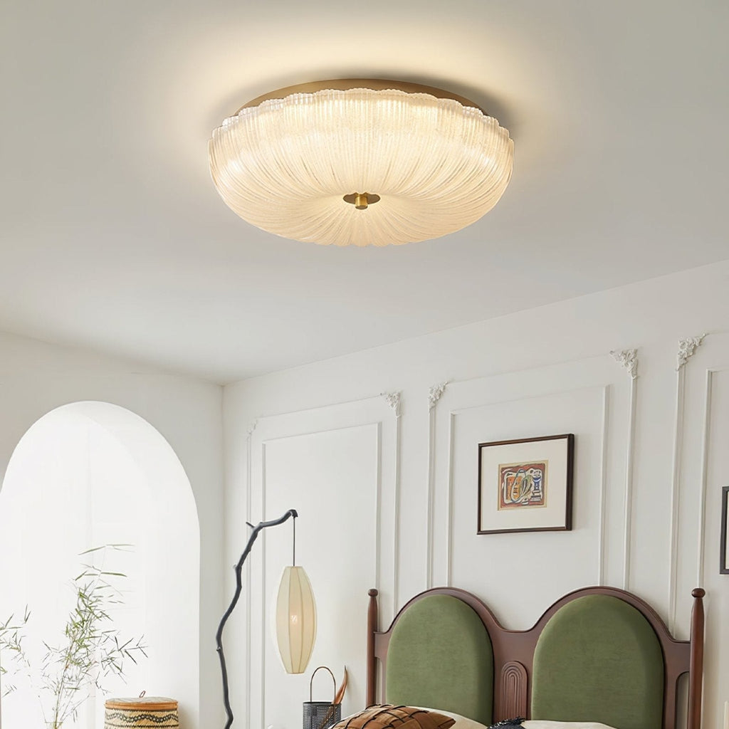 Halo Ceiling Light Ripple Glass – Modern Home Decor, Ambient Lighting