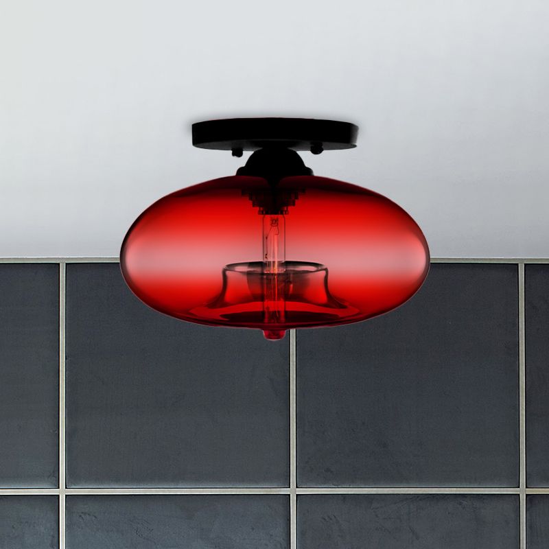 Industrial Art Deco Globe Flush Mount Ceiling Light – Living Room, Home Decor