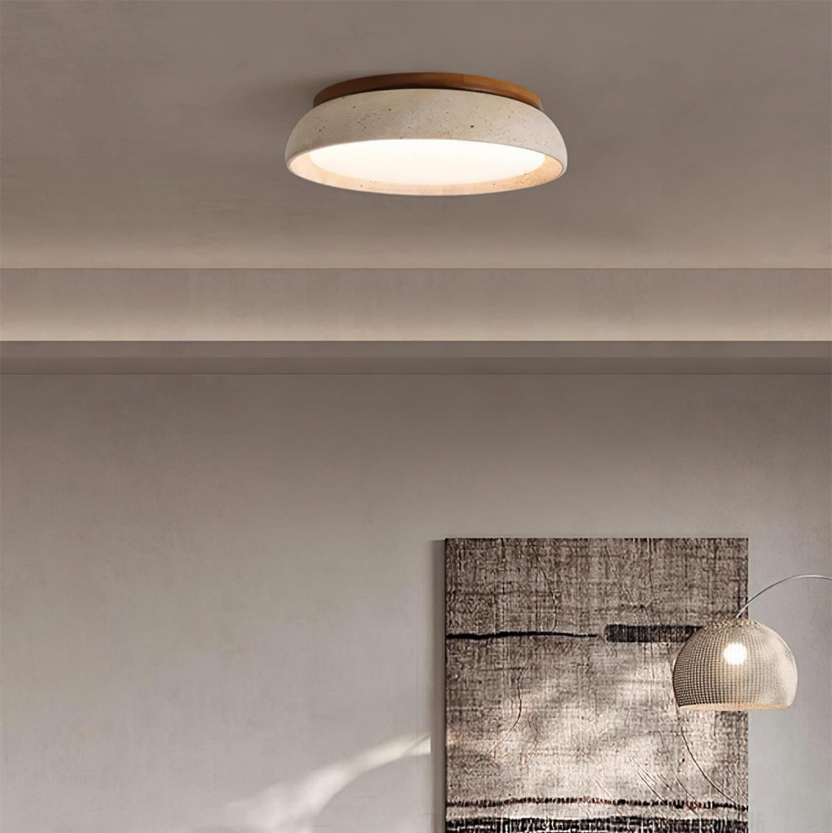 Kloris Deckenleuchte Travertin – Wohnzimmer, Esszimmer