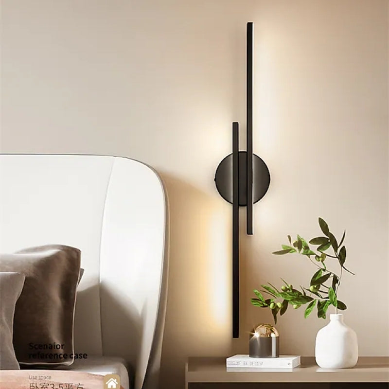 LED Wall Lamp, Metal, Black/White – Modern Decor, Home Lighting