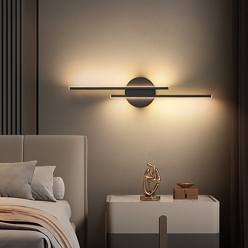 LED Wall Lamp, Metal, Black/White – Modern Decor, Home Lighting