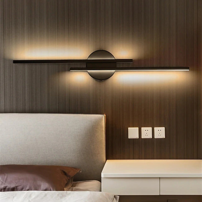 LED Wall Lamp, Metal, Black/White – Modern Decor, Home Lighting