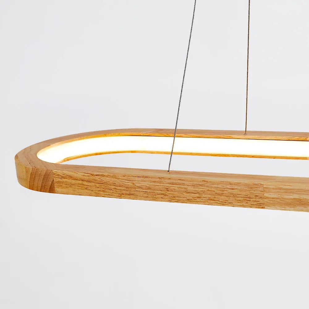 Oval Wooden Pendant Light – Modern Home Decor, Stylish Lighting