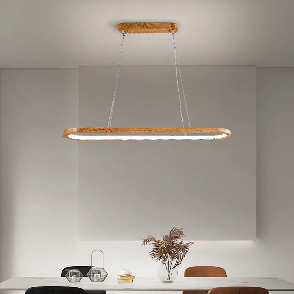 Oval Wooden Pendant Light – Modern Home Decor, Stylish Lighting