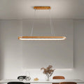 Oval Wooden Pendant Light – Modern Home Decor, Stylish Lighting