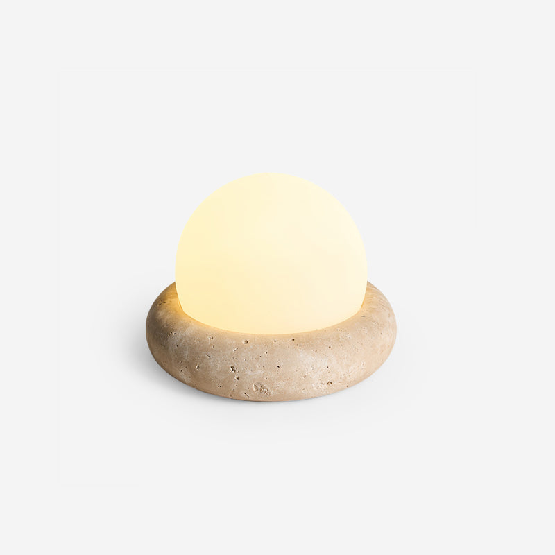 Travertine Globe Table Lamp Mini – Home Decor, Gift
