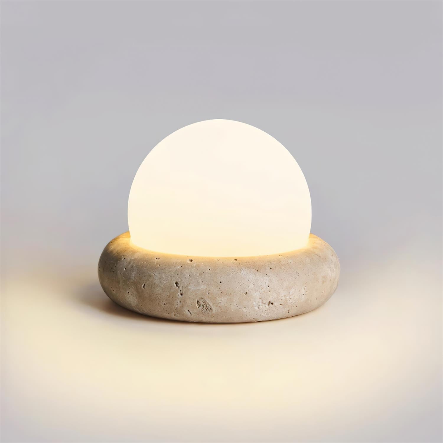 Travertine Globe Table Lamp Mini – Home Decor, Gift