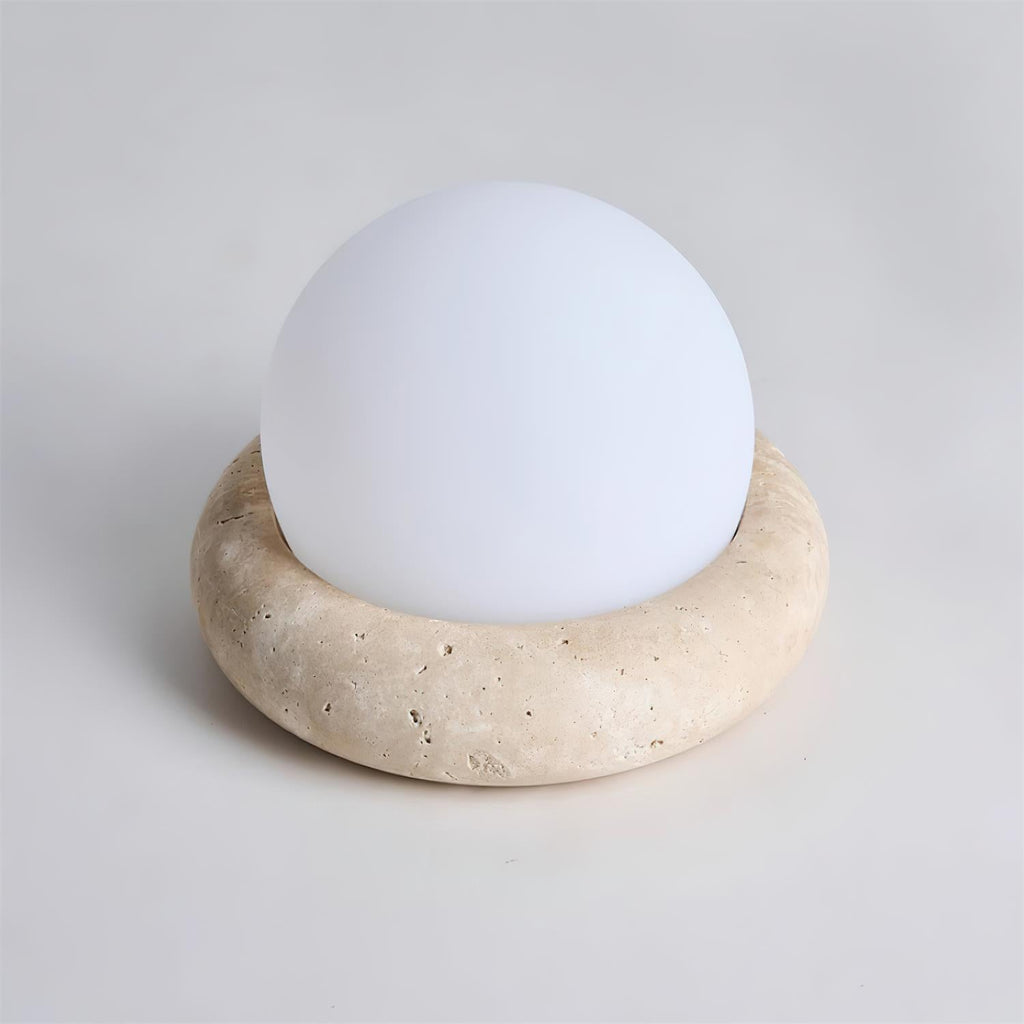Travertine Globe Table Lamp Mini – Home Decor, Gift