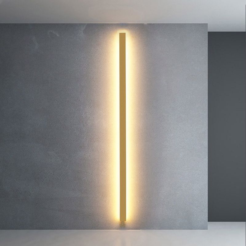 Minimalist Linear Wall Lamp, Metal Gold/Black/White – Home Decor, Modern Lighting