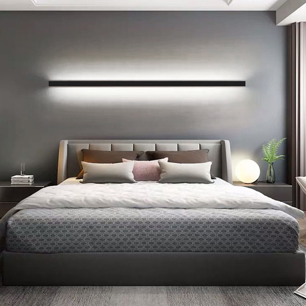 Minimalist Linear Wall Lamp, Metal Gold/Black/White – Home Decor, Modern Lighting