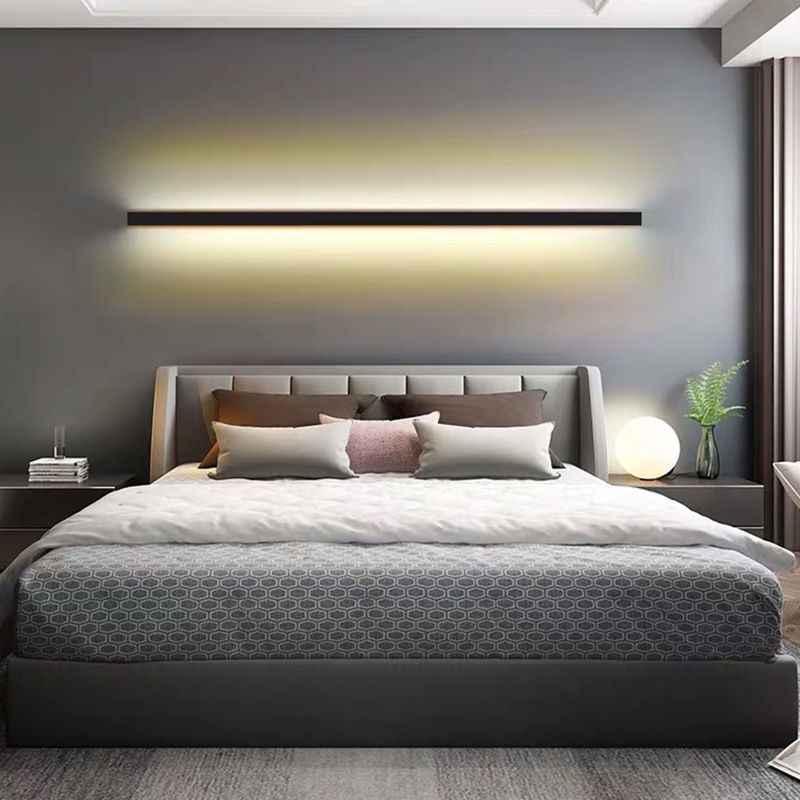 Minimalist Linear Wall Lamp, Metal Gold/Black/White – Home Decor, Modern Lighting