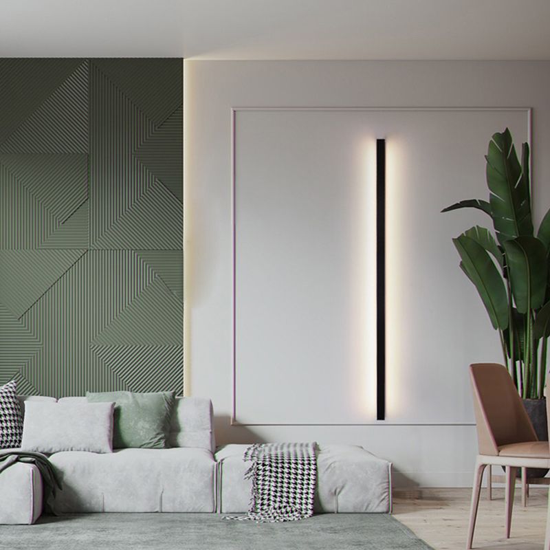 Minimalist Linear Wall Lamp, Metal Gold/Black/White – Home Decor, Modern Lighting