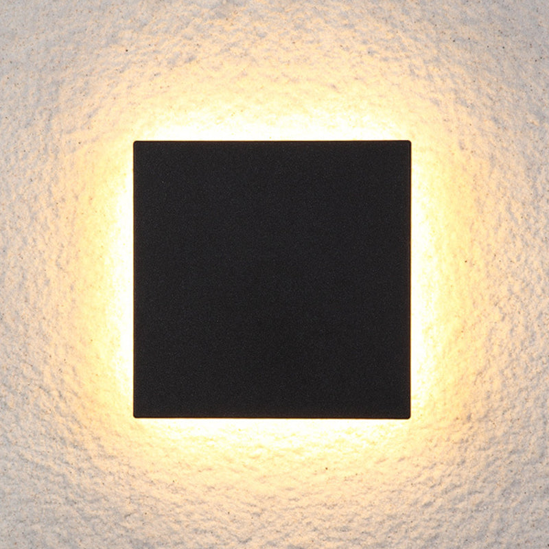 Minimalist Outdoor Wall Lamp LED, Round/Square, Black/White – Garden, Patio